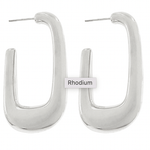 Rectangular Golden Hoop - MainStreet Clothing Co.