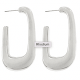 Rectangular Golden Hoop - MainStreet Clothing Co.