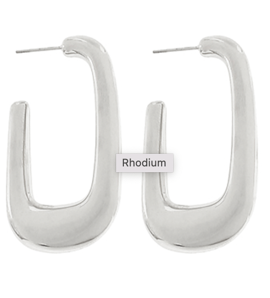 Rectangular Golden Hoop - MainStreet Clothing Co.