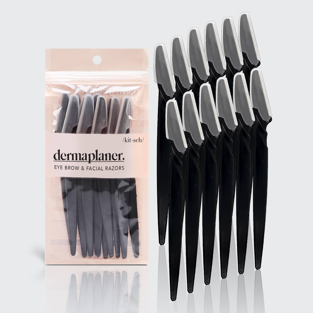 Recycled Plastic Dermaplaners 12pc Set - Black - Grayce's Boutique