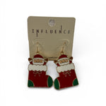 Santa Stocking Earrings - MainStreet Clothing Co.