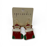 Santa Stocking Earrings - MainStreet Clothing Co.