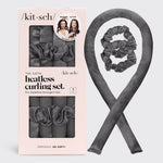 Satin Heatless Curling Set - Charcoal - MainStreet Clothing Co.