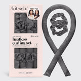 Satin Heatless Curling Set - Charcoal - MainStreet Clothing Co.