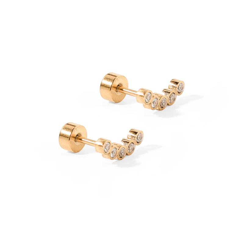Screwback Stud Earrings - Abigail Sparkle | LINNY CO - Grayce's Boutique