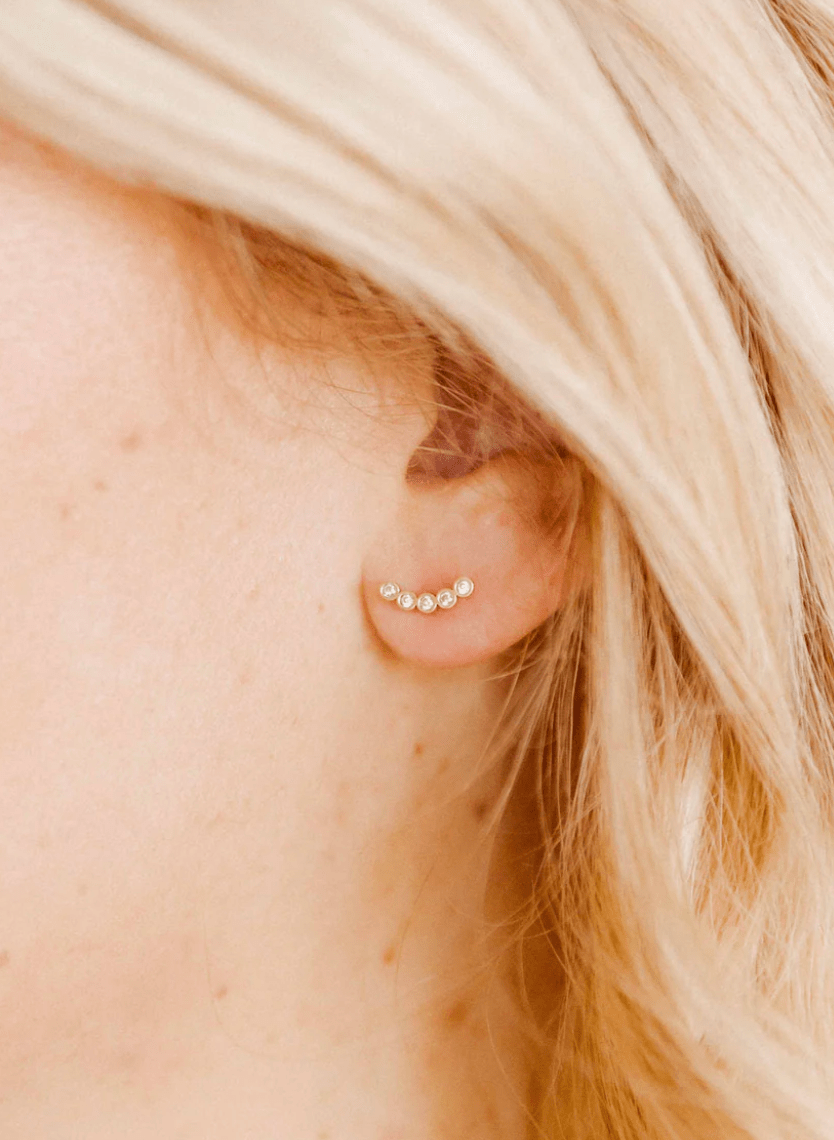 Screwback Stud Earrings - Abigail Sparkle | LINNY CO - Grayce's Boutique