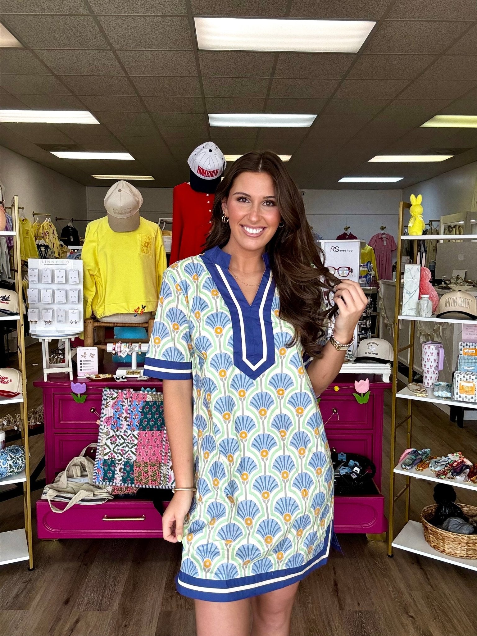 Sheila Navy Dress - Grayce's Boutique