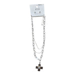 Silver Cross Multi Necklace - Grayce's Boutique