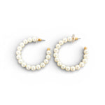 Simple Pearl Hoop - Grayce's Boutique