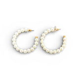 Simple Pearl Hoop - Grayce's Boutique