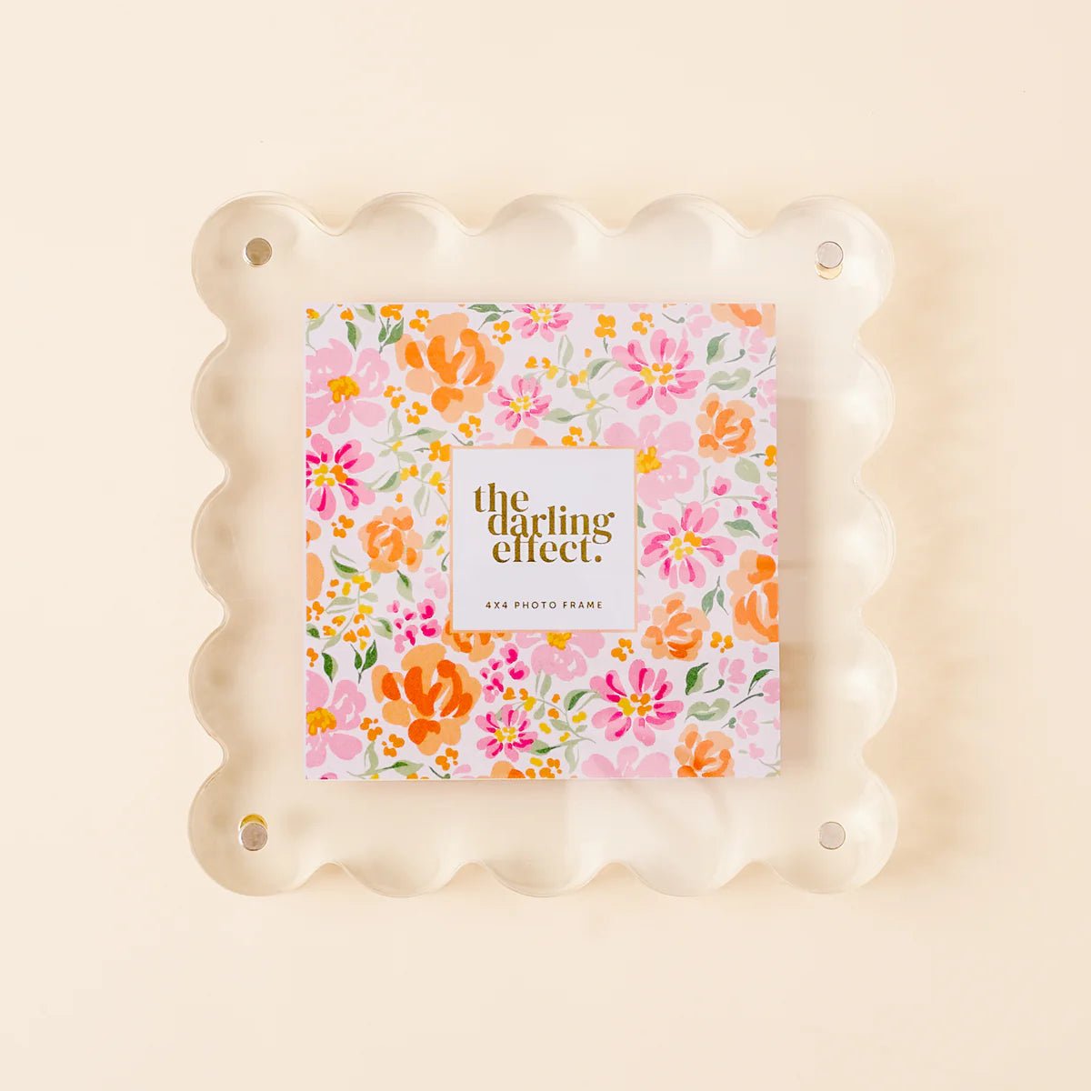Square Scalloped Acrylic Frame | The Darling Effect - MainStreet Clothing Co.