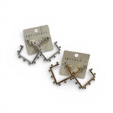 Square Studded Hoops - MainStreet Clothing Co.