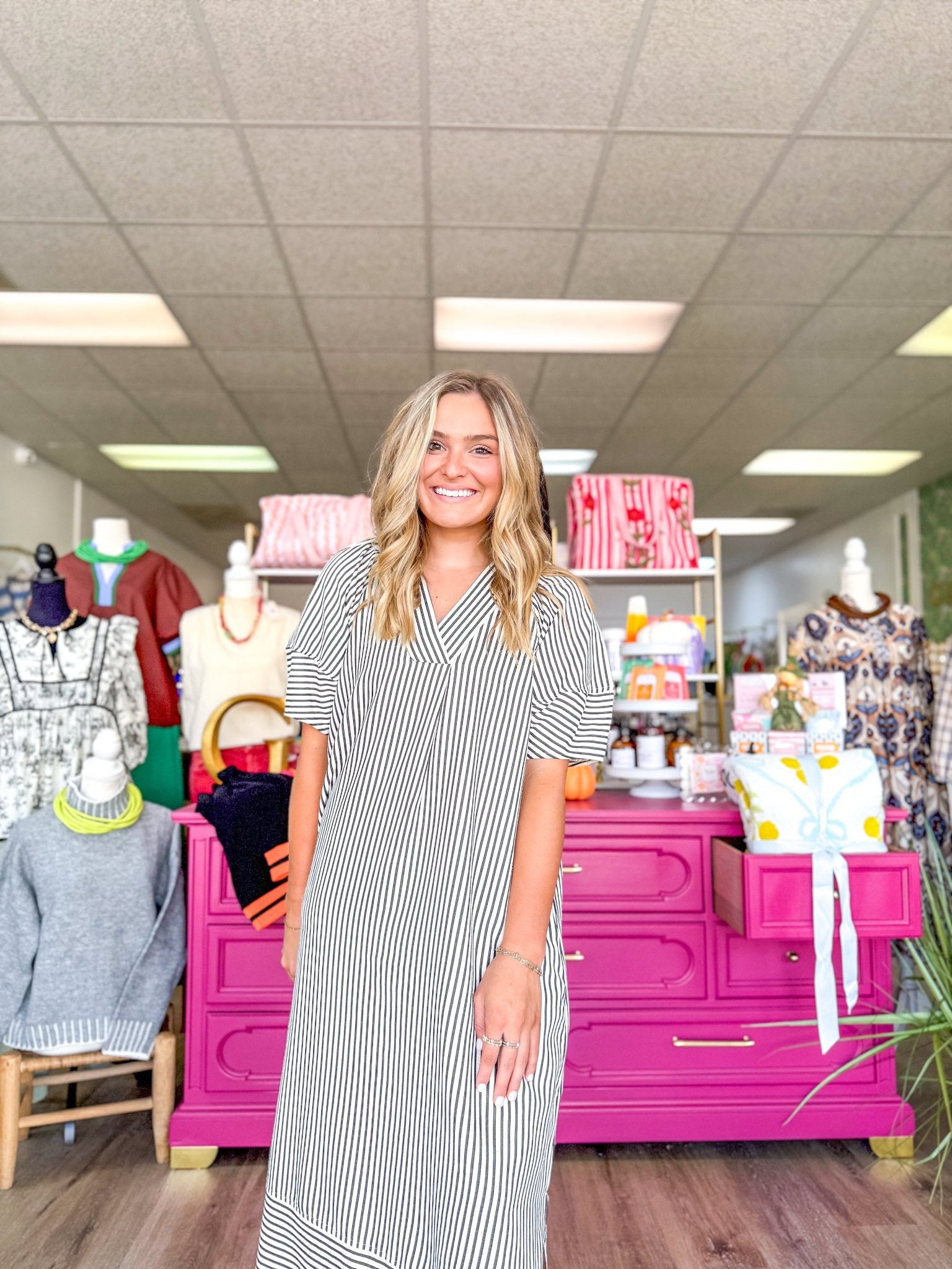 Striped Beauty Dress - MainStreet Clothing Co.