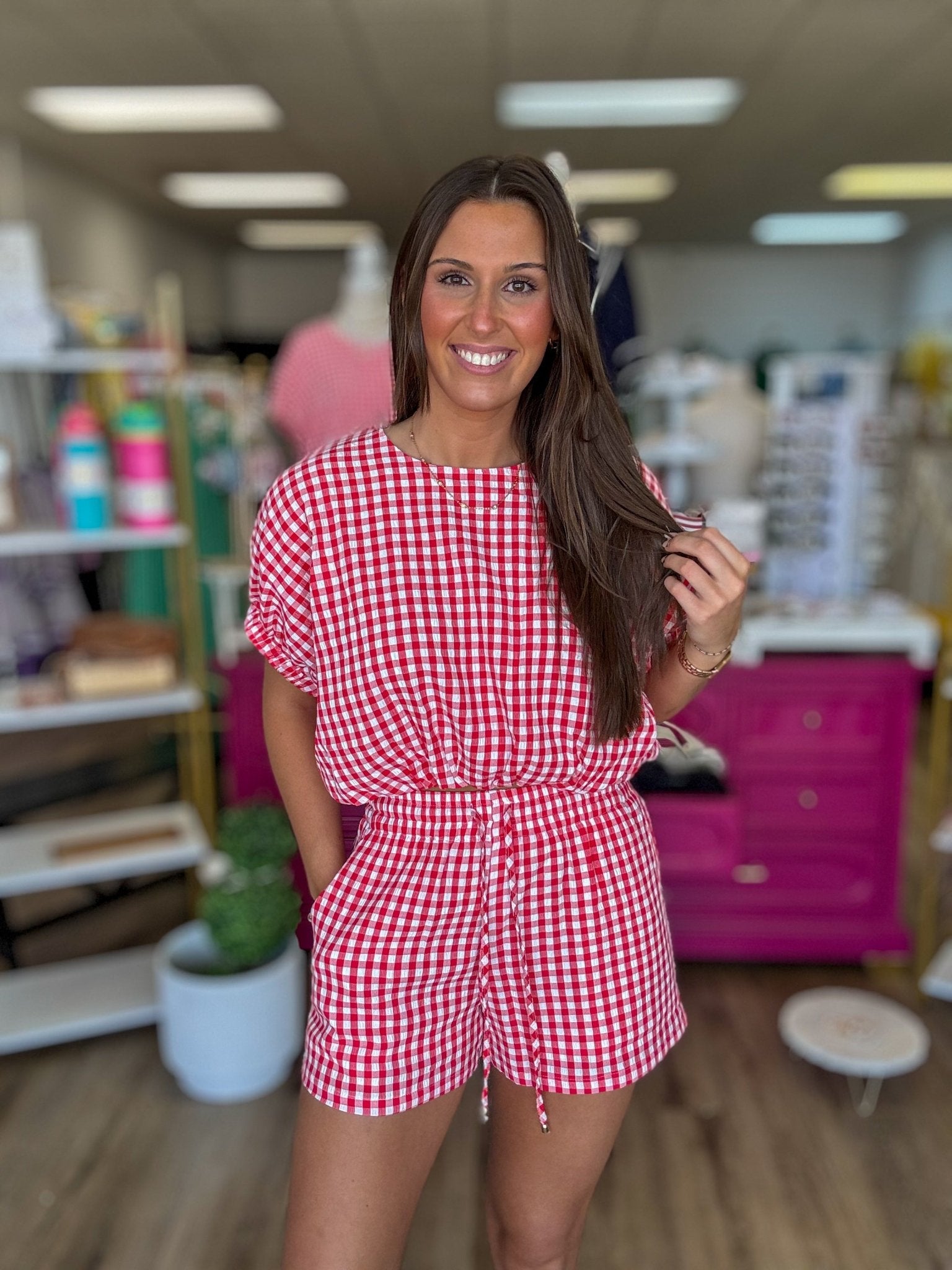 Summer Nights Gingham Top
