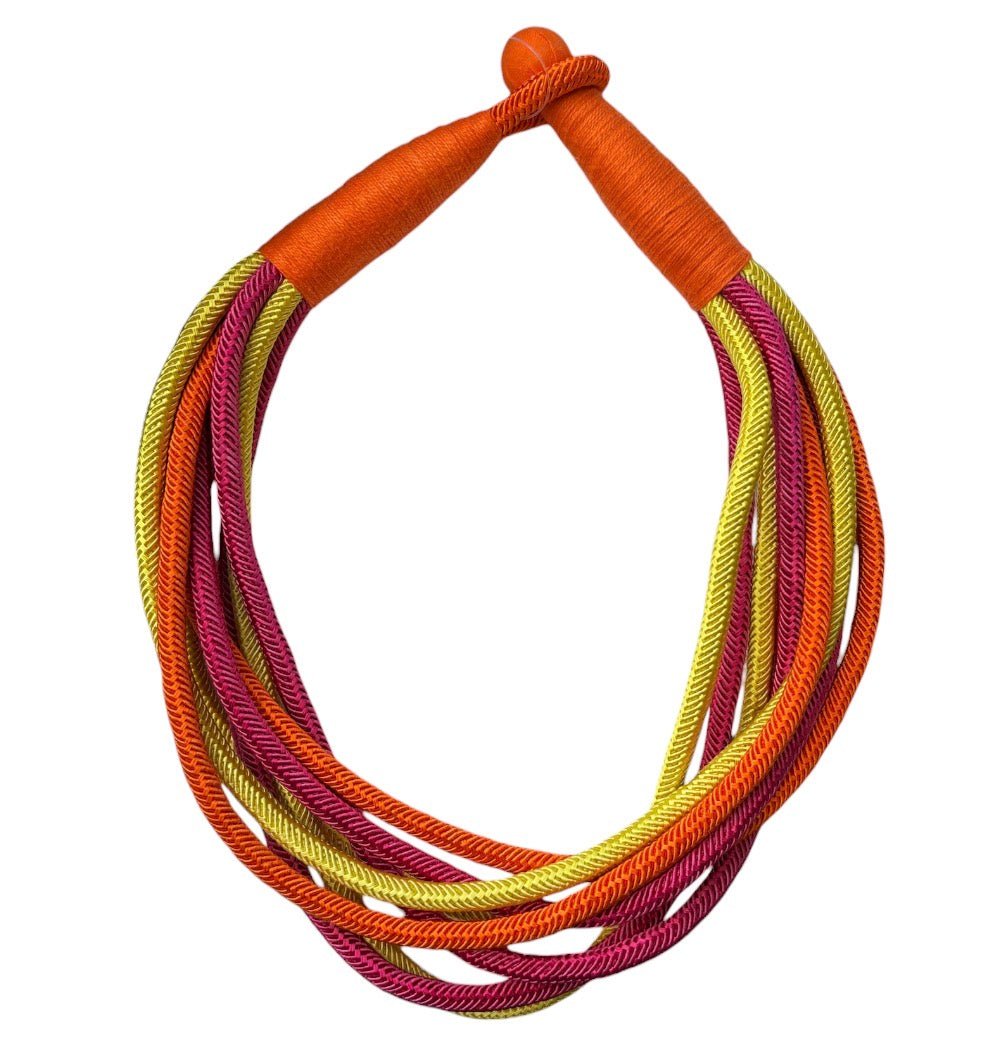 Sydney Necklace - Pink / Orange - Grayce's Boutique