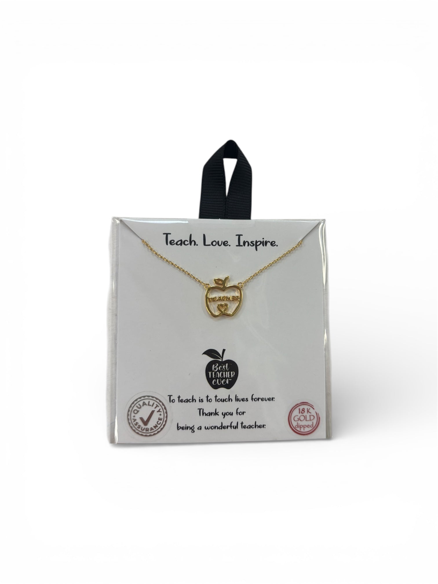 Teacher Apple Necklace - MainStreet Clothing Co.