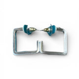 silver square hoops
