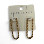 Twisted Oval Earrings - MainStreet Clothing Co.