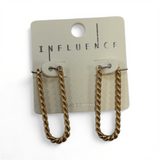 Twisted Oval Earrings - MainStreet Clothing Co.