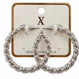 Twisted Turns Hoop Earrings - Grayce's Boutique