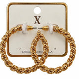 Twisted Turns Hoop Earrings - Grayce's Boutique