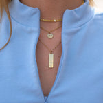 Waterproof Gold Initial Bar Pendant Necklace - Set of 16 - Grayce's Boutique