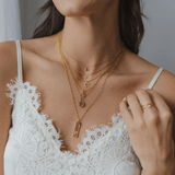 Waterproof Gold Initial Bar Pendant Necklace - Set of 16 - Grayce's Boutique