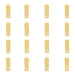 Waterproof Gold Initial Bar Pendant Necklace - Set of 16 - Grayce's Boutique