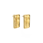 Waterproof Gold Statement Rectangular Earrings - Grayce's Boutique