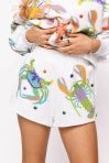 White Multi Lobster Crab & Starfish Shorts | Queen of Sparkles - MainStreet Clothing Co.