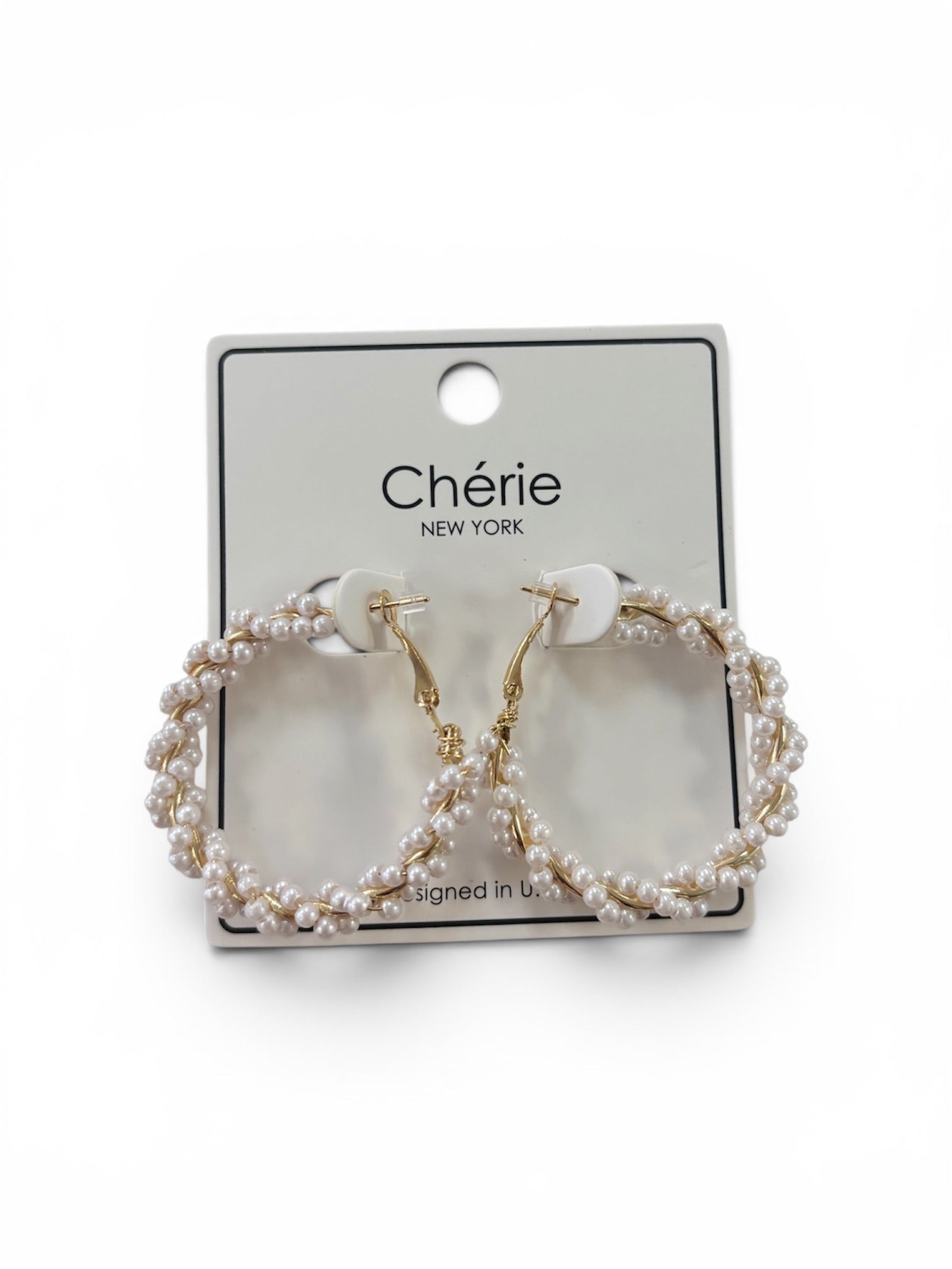 Wrapped In Pearl Hoops - Grayce's Boutique