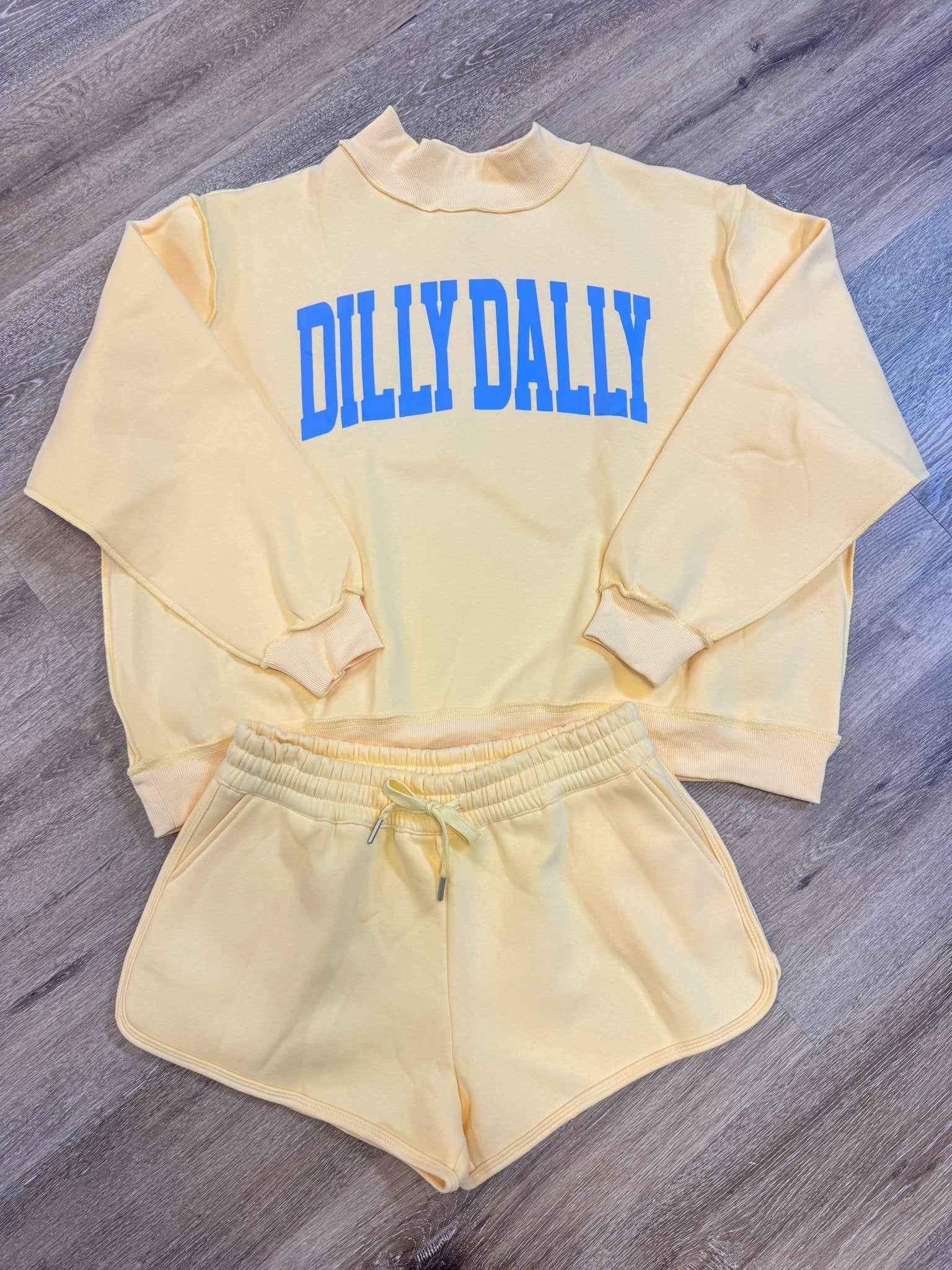 Yellow Dilly Dally Sweatshirt - Grayce's Boutique