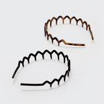 Zig Zag Headband 2pc - Black & Tort - Grayce's Boutique