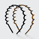 Zig Zag Headband 2pc - Black & Tort - Grayce's Boutique